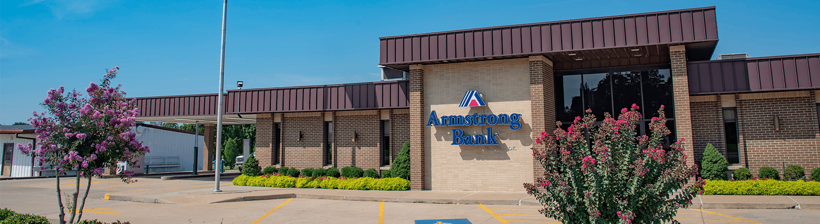 Armstrong Bank building in Warner, Oklahoma